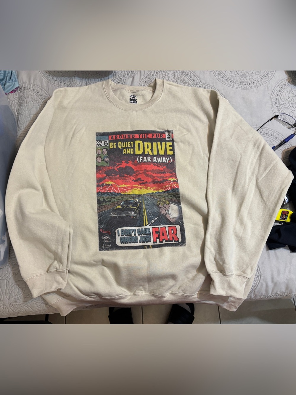 Brand New Rare Deftones Around The Fur Men’s XL Cream Colored Crewneck Sweater